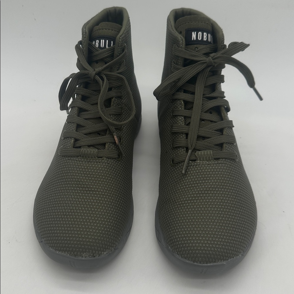 NOBULL Outwork Superfabric Trainer High Top Womens Size 7.5 Gym Shoe Olive Green - Picture 7 of 15